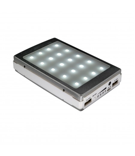 Solar backup battery with emergency lighting