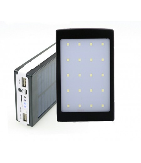 Solar backup battery with LED