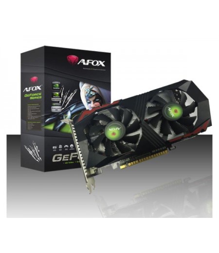 AFOX GTX 1050TI 4GB DDR5 DVI HDMI DP DUAL-FAN